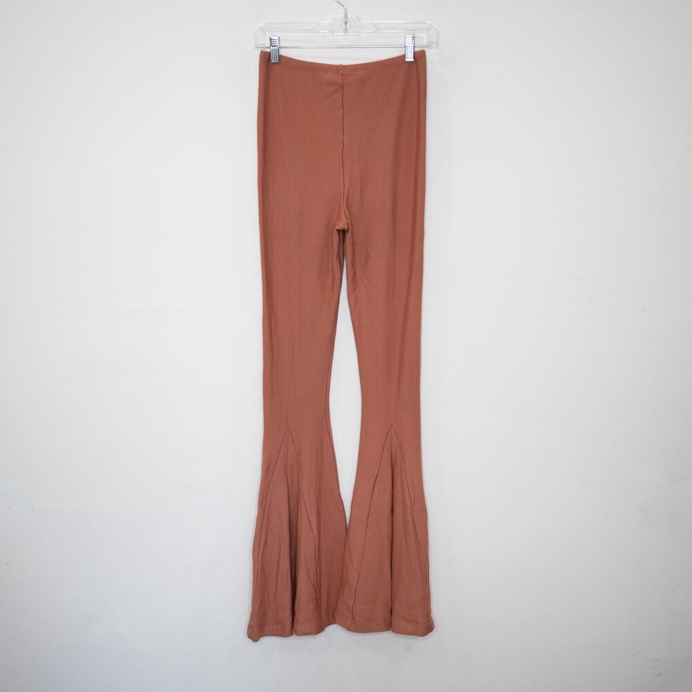Selkie The Bell Bottoms Pants Cocoa Terracotta Flare High Waist Revolve S NWT - Picture 3 of 7